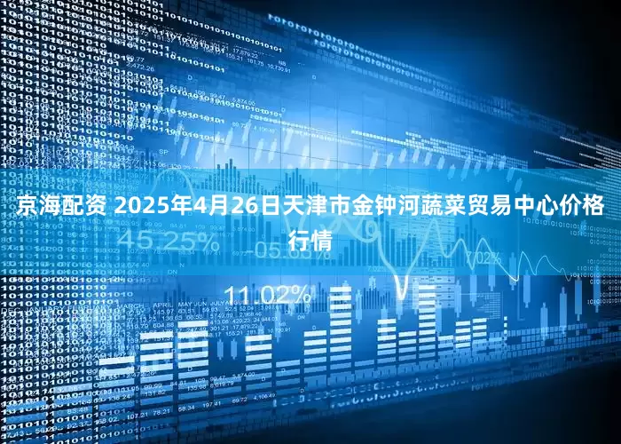 京海配资 2025年4月26日天津市金钟河蔬菜贸易中心价格行情